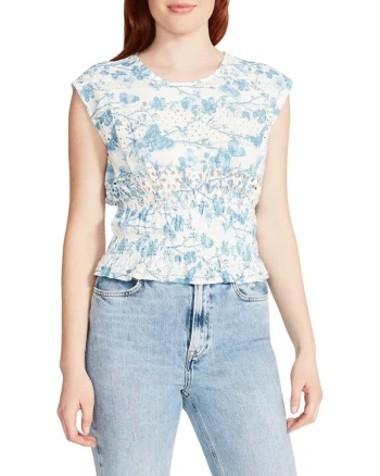 Clearance BB Dakota Gabriela Blue Floral Top