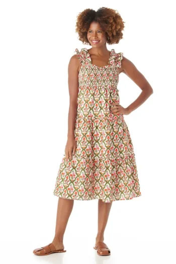 New Crosby By Mollie Burch Brayden Dress Garden Lattice