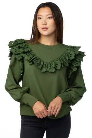 Clearance Crosby By Mollie Burch Ollie Jumper Moss