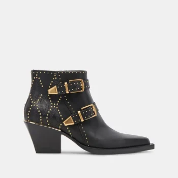 Fashion Dolce Vita Ronnie Studded Black Booties