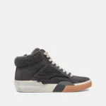 New Dolce Vita Zilvia Plush Sneakers Anthracite Suede