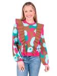 New Emily McCarthy Lillian Sweater Meadowbrook Spot Cheetah