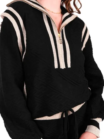 Discount Emily McCarthy Poppy Pullover Sweater Black Monogram