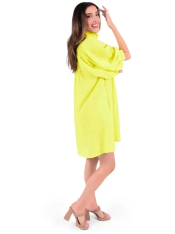Discount Emily McCarthy Stella Dress Chartreuse Cheetah