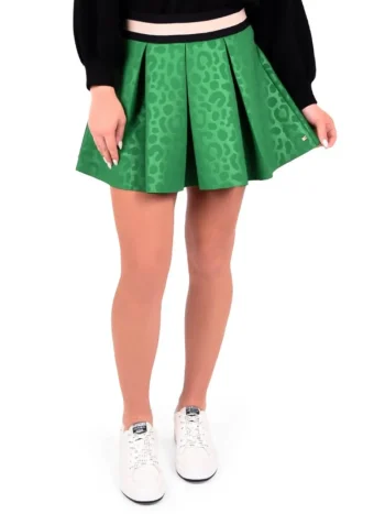 Discount Emily McCarthy Sydney Skirt Evergreen Cheetah