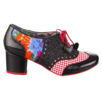 Clearance Irregular Choice Clara Bow Black Floral