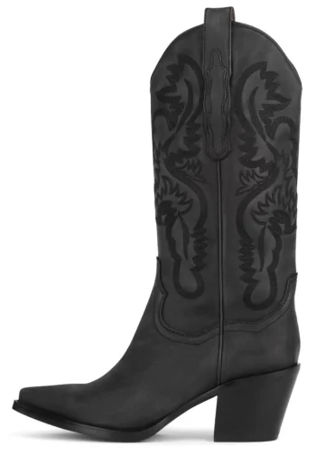 New Jeffrey Campbell Dagget Black Washed Western Boot