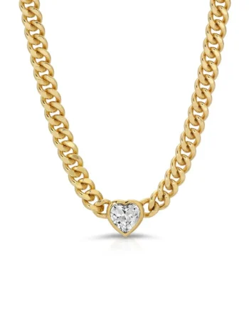 Best Jurate LA Sugar Heart Chain Link Necklace