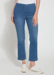 Clearance Lysse Ankle Denim Baby Bootcut Mid Wash