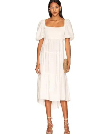 Fashion MINKPINK Azalea Midi Dress Ivory