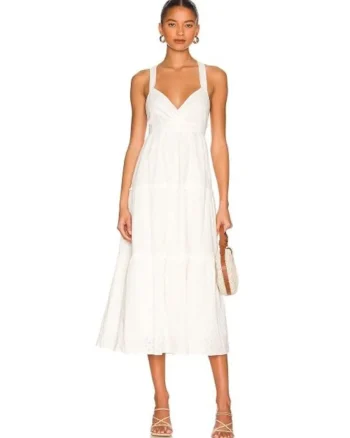 New MINKPINK Lola White Midi Dress