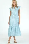 Discount Olivia James The Label Delia Dress Country Plaid Blue