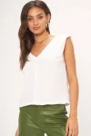 Outlet Project Social T Lexi Exagerated Shoulder Tank