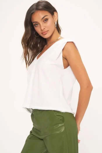 Outlet Project Social T Lexi Exagerated Shoulder Tank