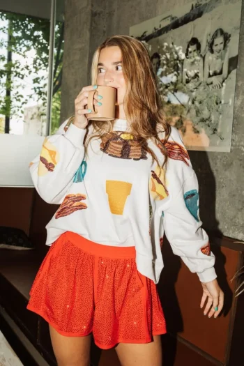 Outlet Queen Of Sparkles Breakfast Sweatshirt