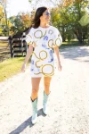 Sale Queen Of Sparkles White Cowgirl Icon Poof Sleeve Dress
