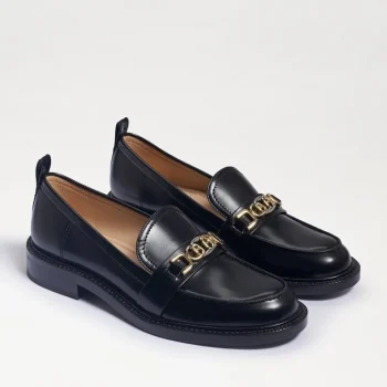 Clearance Sam Edelman Christy Black Shiny Loafer