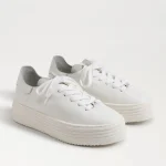 Outlet Sam Edelman Pippy White Leather Sneaker
