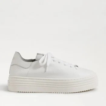 Outlet Sam Edelman Pippy White Leather Sneaker