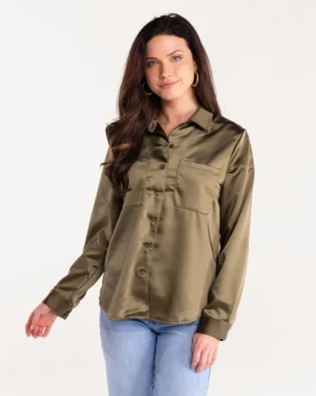 Discount S'edge Apparel S'Edge Apparel Ellis Top In Olive