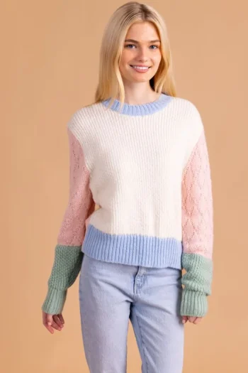 Discount S'edge Apparel S'Edge Apparel Piper Sweater Colorblock