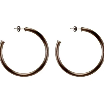 Fashion Sheila Fajl Smaller Everybody'S Favorite Hoops Gun Metal