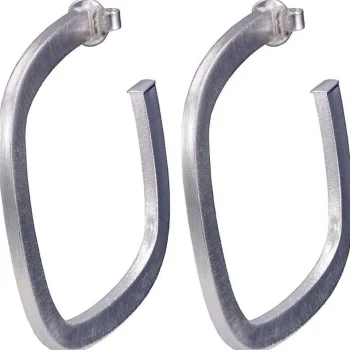 Hot Sheila Fajl Square Elisa Hoops Silver