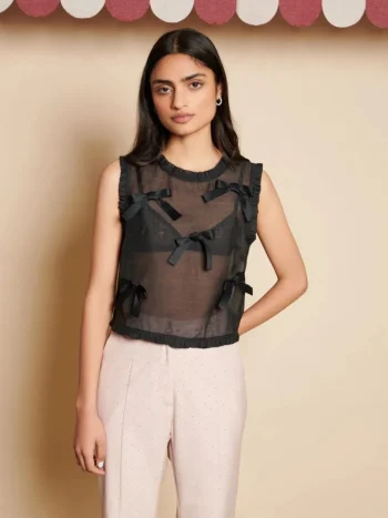 Online Sister Jane Butter Bow Ruffle Top