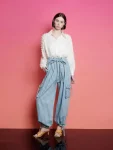 Best Sister Jane Cleo Striped Cargo Trousers