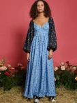 Outlet Sister Jane Saddle Floral Maxi Dress