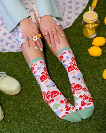 Sale Sock Candy Mushroom Forest Crew Sock