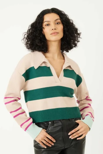 Discount Stitches And Stripes Parker Polo Oatmeal