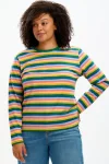 Clearance Sugarhill Brighton Brunswick Jersey Top - Multi, Retro Stripes