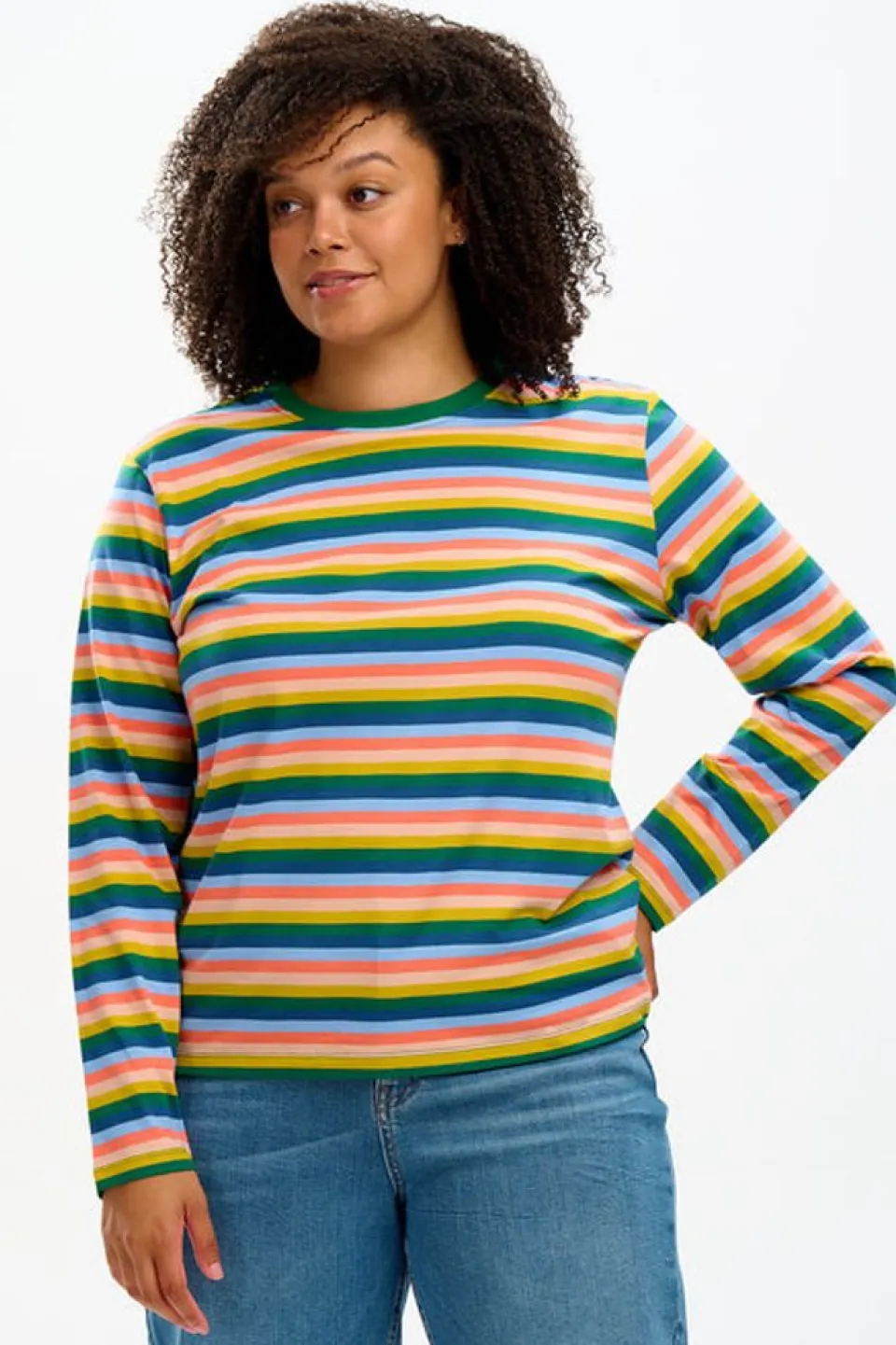 sugarhill-brighton-brunswick-j-RTSNNuFY-0.webp Clearance Sugarhill Brighton Brunswick Jersey Top - Multi, Retro Stripes