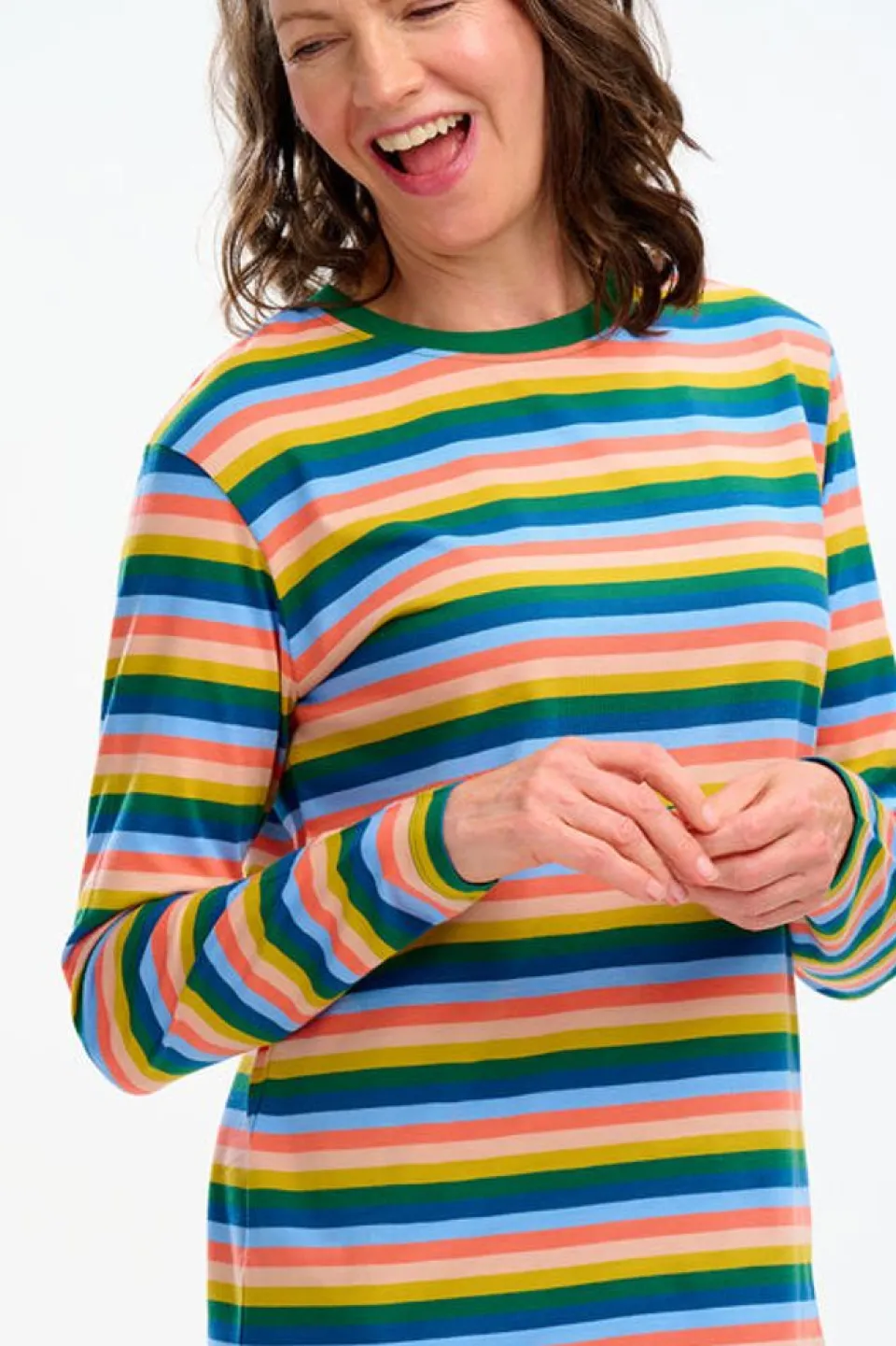 sugarhill-brighton-brunswick-j-RTSNNuFY-1.webp Clearance Sugarhill Brighton Brunswick Jersey Top - Multi, Retro Stripes