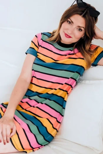 Outlet Sugarhill Brighton Sia T-Shirt Dress - Multi, Beach Hut Stripes